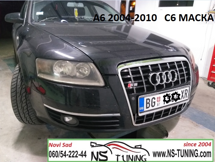 audi a6 2004-2010 c6 prednja maska s6 branik pcd ugradnja novi sad tuning auto servis